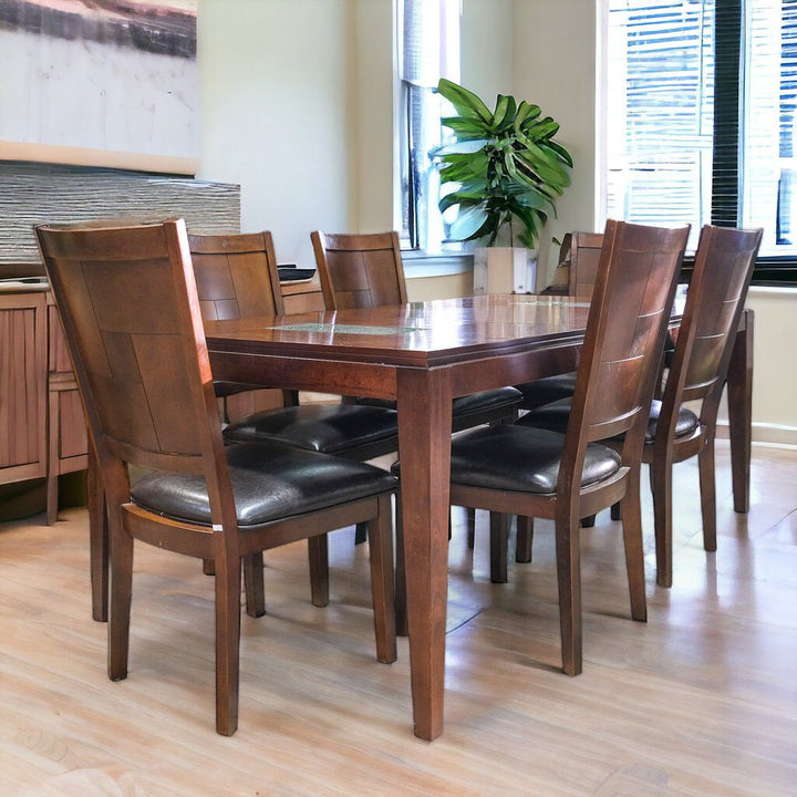 Dining Table with Leaf and 6 Chairs