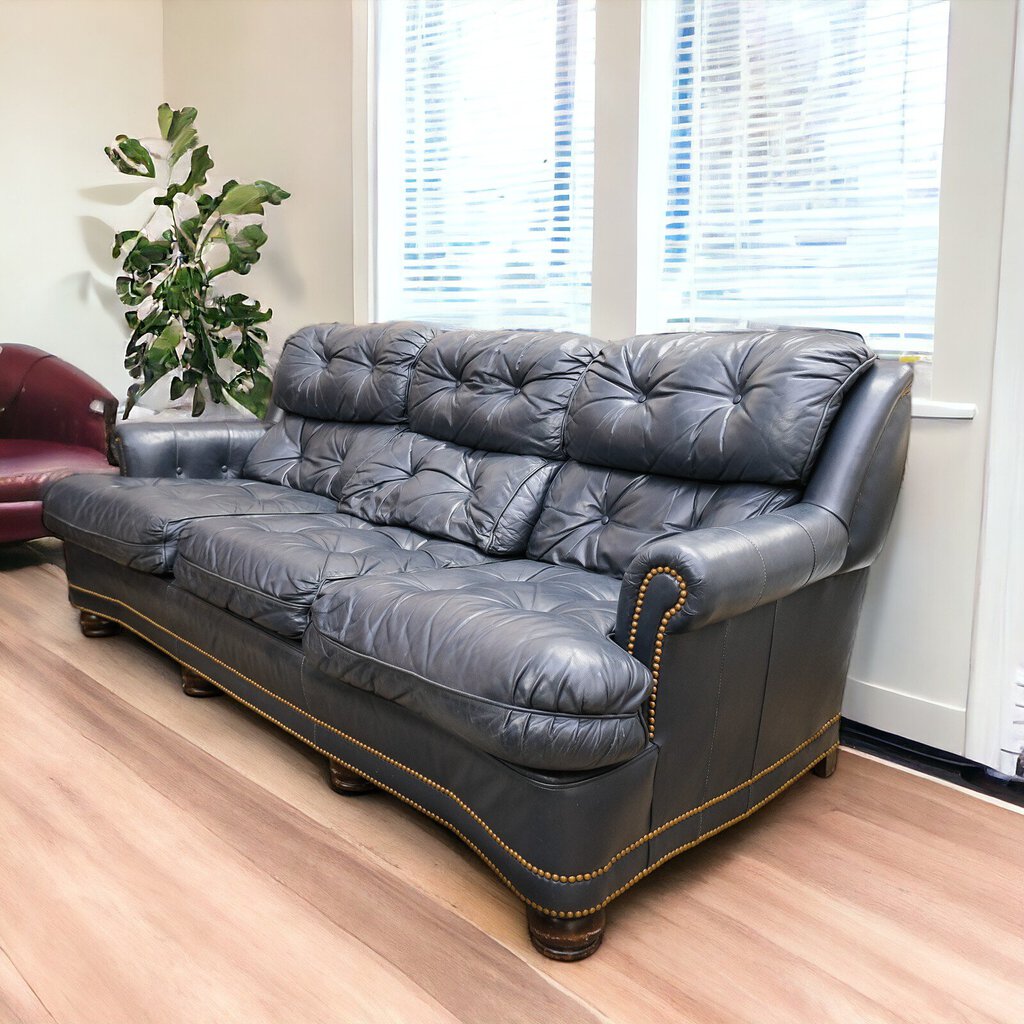 Orig Price $6800 - Tufted Leather Sofa