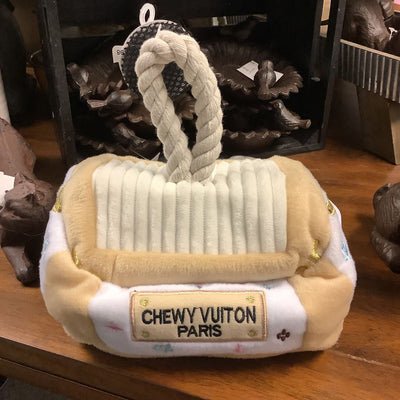 White Chewy Vuiton Interactive Trunk