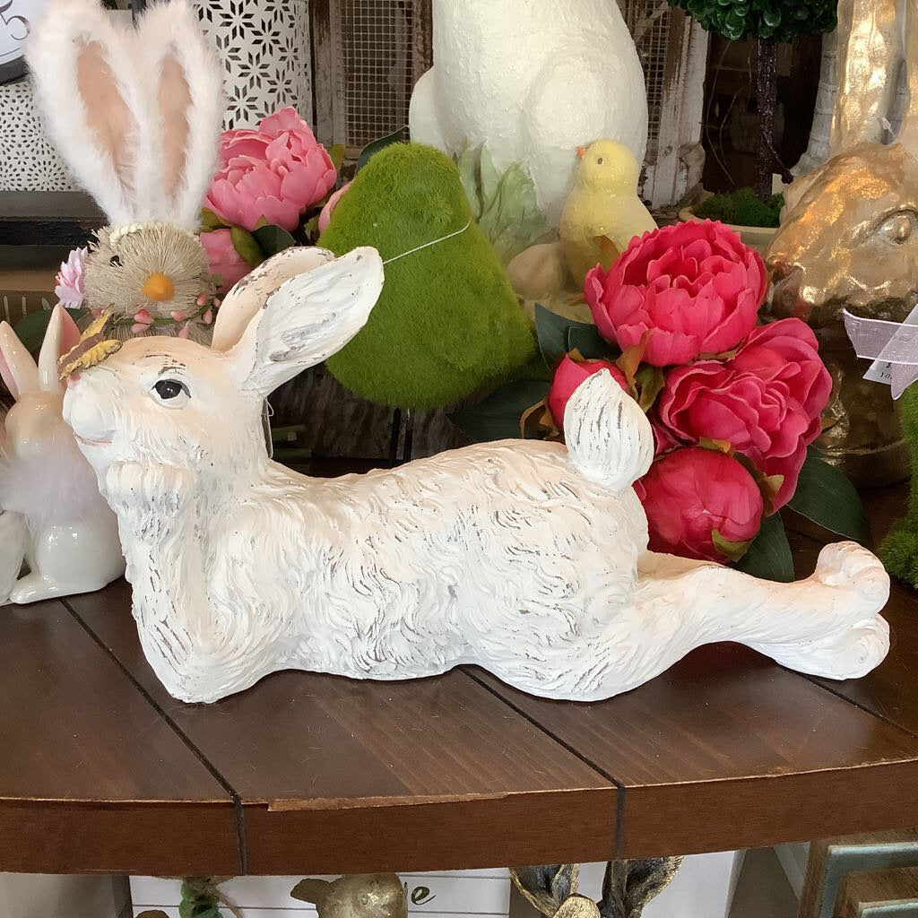 12" Resting Bunny with Butterfly