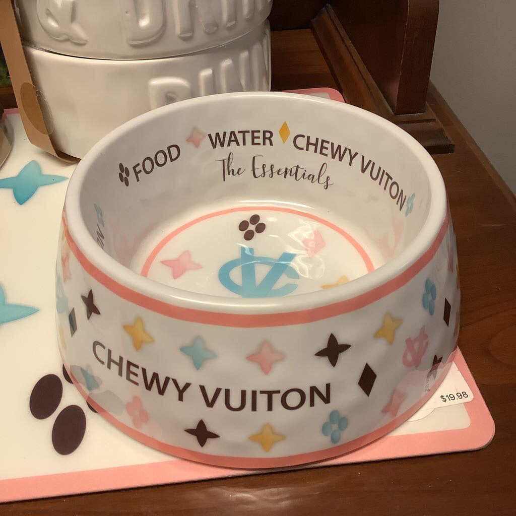 chewy vuitton dog bowl