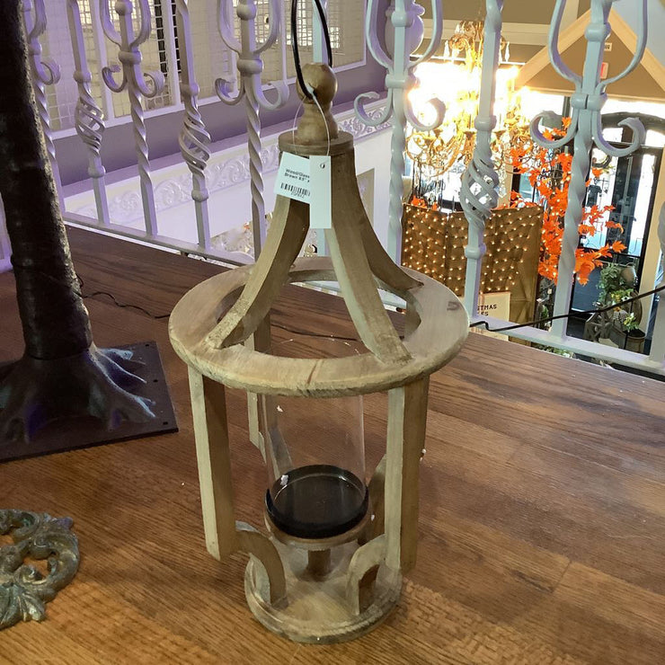 Wood/Glass Candle Holder