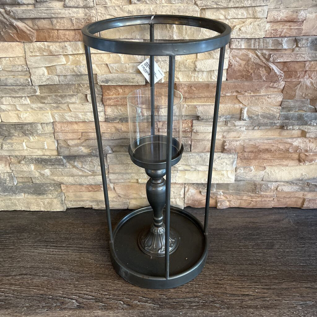 Iron & Glass Candle Holder