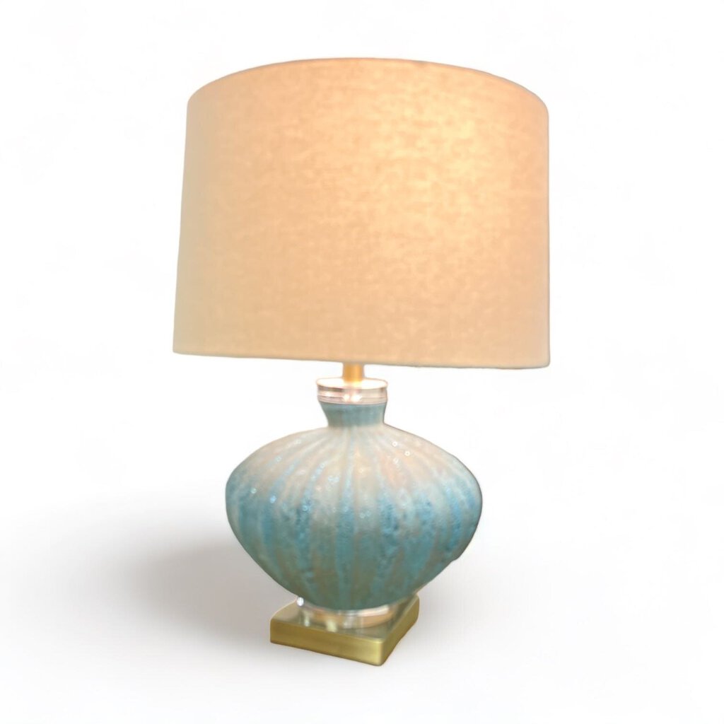 (BRAND NEW) Glass + Crystal Table Lamp