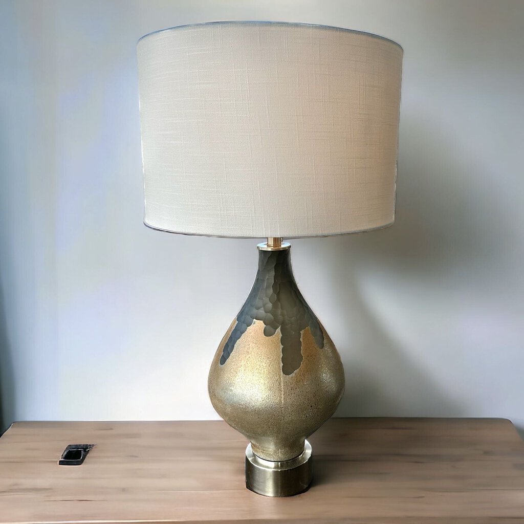 (BRAND NEW) Moody Blown & Carved Glass Table Lamp
