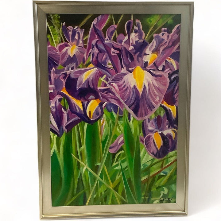 Iris Florals Oil Painting