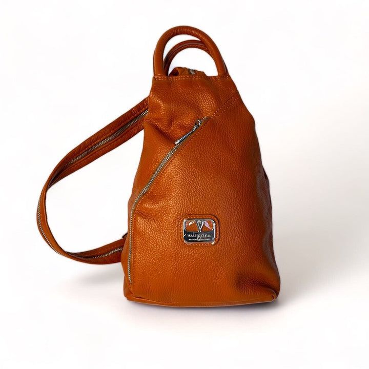 VALENTINA Soft Pebbled Leather Unisex Sling Shoulder Bag