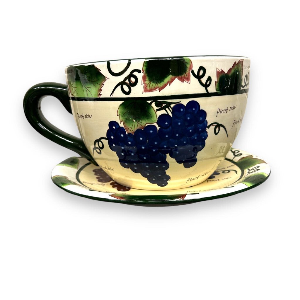 Grape Vine Planter Tea cup and Plate